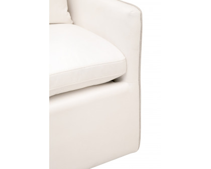 Essentials™ Harmony Arm Chair with Casters - LiveSmart Peyton-Pearl, Bisque French Linen