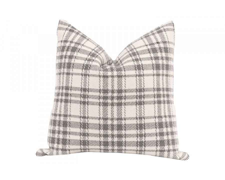 Essentials - The Basic 20" Essential Pillow, Set of 2 in Performance Tartan Charcoal