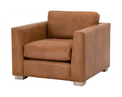 Essentials - Hayden Taper Arm Sofa Chair in Whiskey Brown