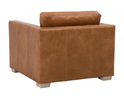 Essentials - Hayden Taper Arm Sofa Chair in Whiskey Brown