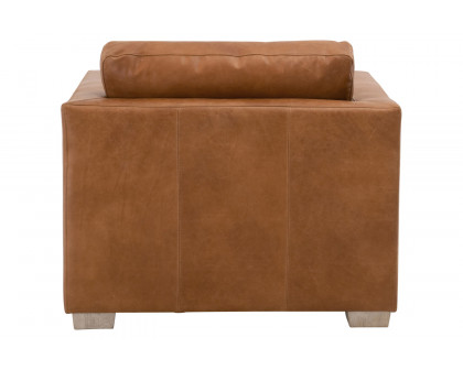 Essentials - Hayden Taper Arm Sofa Chair in Whiskey Brown