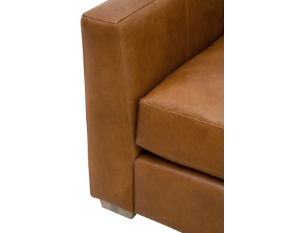 Essentials - Hayden Taper Arm Sofa Chair in Whiskey Brown