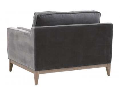 Essentials™ Parker Post Modern Sofa Chair - Dark Dove Velvet