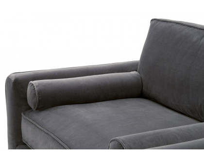 Essentials™ Parker Post Modern Sofa Chair - Dark Dove Velvet