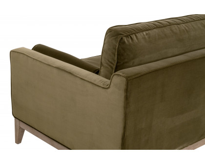 Essentials™ Parker Post Modern Sofa Chair - Olive Velvet, Natural Gray Oak