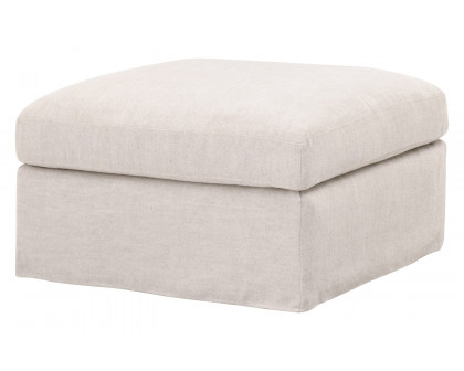 Essentials - Lena Modular Slipcover Ottoman in Bisque Espresso