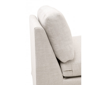 Essentials - Lena Modular Slipcover 1-Seat Armless Chair in Bisque Espresso