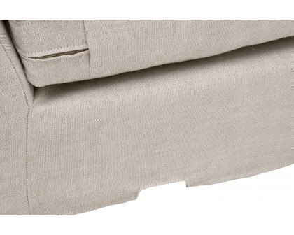 Essentials - Lena Modular Slipcover 1-Seat Armless Chair in Bisque Espresso