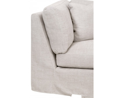 Essentials - Lena Modular Slipcover Corner Chair in Bisque Espresso