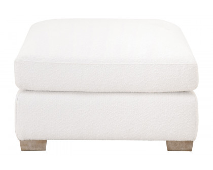 Essentials - Dean California Casual Ottoman in Boucle Snow Natural Gray