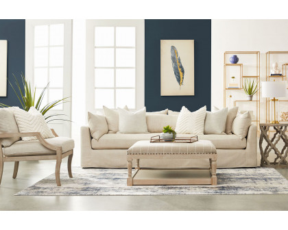 Essentials - Haven 96" Lounge Slipcover Sofa in Bisque