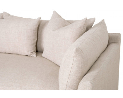 Essentials Haven 110" Lounge Slipcover LF Sectional - Bisque French Linen