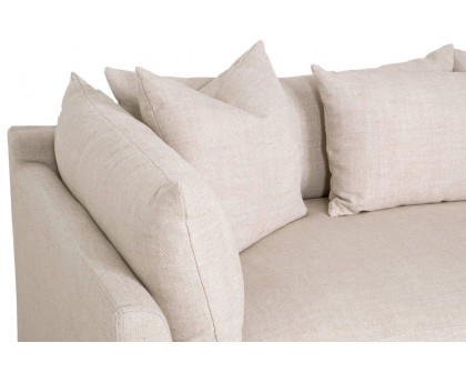 Essentials Haven 110" Lounge Slipcover RF Sectional - Bisque French Linen