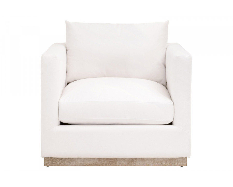 Essentials - Siena Plinth Base Sofa Chair in LiveSmart Machale Ivory