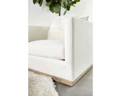 Essentials - Siena Plinth Base Sofa Chair in LiveSmart Machale Ivory