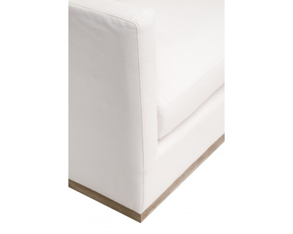 Essentials - Siena 96" Plinth Base Sofa in LiveSmart Machale Ivory