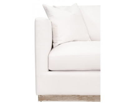 Essentials - Siena 96" Plinth Base Sofa in LiveSmart Machale Ivory