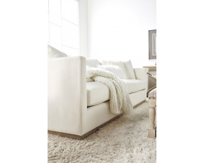 Essentials - Siena 96" Plinth Base Sofa in LiveSmart Machale Ivory