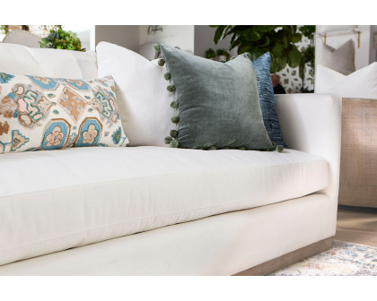 Essentials - Siena 96" Plinth Base Sofa in LiveSmart Machale Ivory