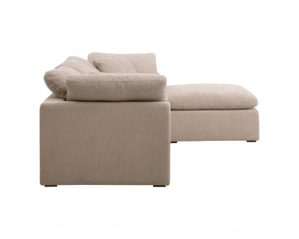 Essentials™ Sky Modular Ottoman - Performance Latte Micro Boucle, Espresso