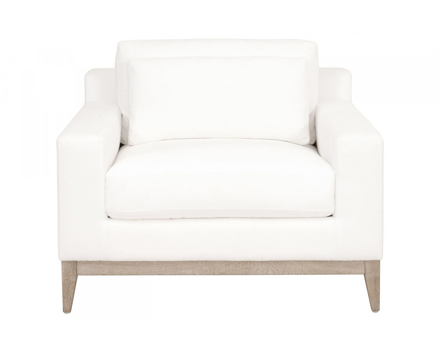 Essentials - Vienna Track Arm Sofa Chair in LiveSmart Peyton Pearl Natural Gray