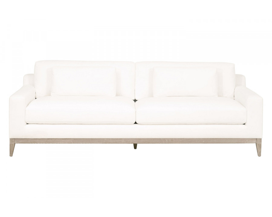 Essentials - Vienna 96" Track Arm Sofa in LiveSmart Peyton Pearl Natural Gray