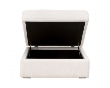 Essentials - Daley Modular Storage Ottoman in Textured Cream Linen