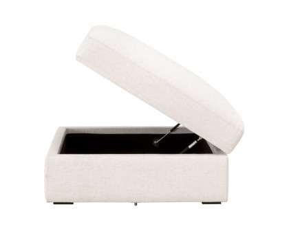 Essentials - Daley Modular Storage Ottoman in Textured Cream Linen