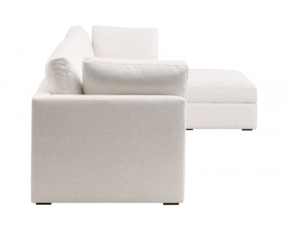 Essentials - Daley Modular Storage Ottoman in Textured Cream Linen