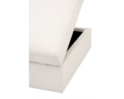 Essentials - Daley Modular Storage Ottoman in Textured Cream Linen