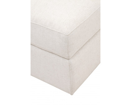 Essentials - Daley Modular Storage Ottoman in Textured Cream Linen