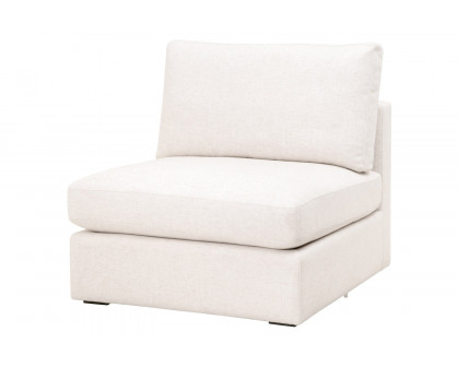 Essentials - Daley Modular Armless Chair in Espresso/Performance Textured Cream Linen