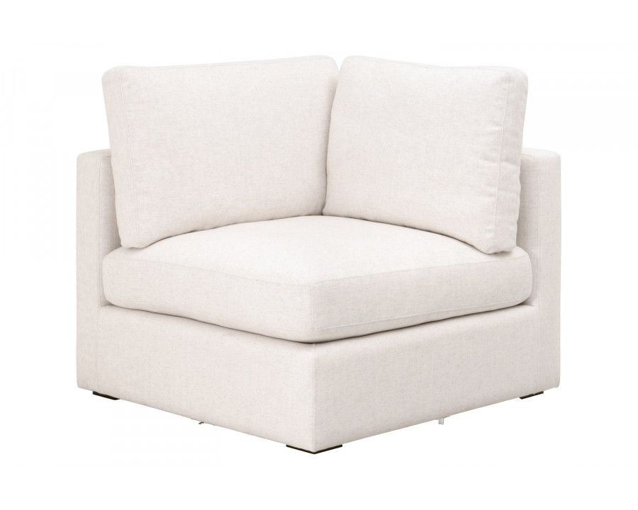 Essentials - Daley Modular Corner Chair in Textured Cream Linen