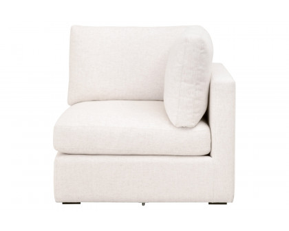 Essentials - Daley Modular Corner Chair in Textured Cream Linen