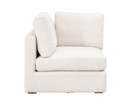 Essentials - Daley Modular Corner Chair in Textured Cream Linen