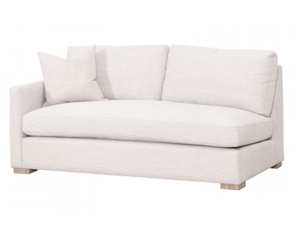 Essentials Clara Modular 2-Seat Left Slim Arm Sofa - Natural Gray Oak/Performance Stone Basketweave