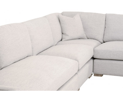 Essentials Clara Modular 2-Seat Left Slim Arm Sofa - Natural Gray Oak/Performance Stone Basketweave