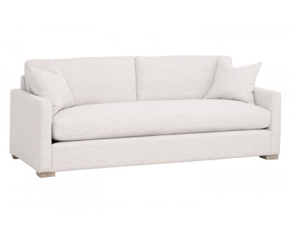 Essentials - Clara 86" Slim Arm Sofa in Stone Basketweave Natural Gray