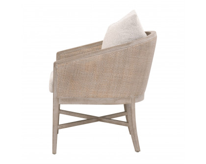 Essentials™ McGuire Arm Chair - LiveSmart Gellar-Linen, Natural Gray Oak/Cane