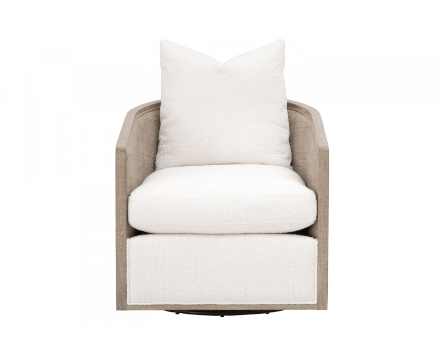 Essentials McGuire Swivel Club Chair - Boucle Snow