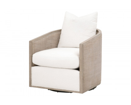 Essentials McGuire Swivel Club Chair - Boucle Snow