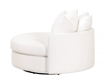 Essentials Lourne Grand Swivel Sofa Chair - Performance Boucle Snow