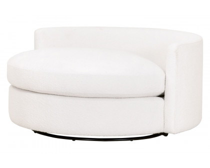 Essentials Lourne Grand Swivel Sofa Chair - Performance Boucle Snow