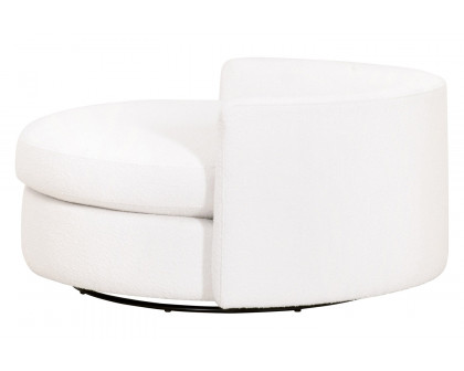 Essentials Lourne Grand Swivel Sofa Chair - Performance Boucle Snow