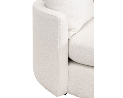 Essentials Lourne Grand Swivel Sofa Chair - Performance Boucle Snow