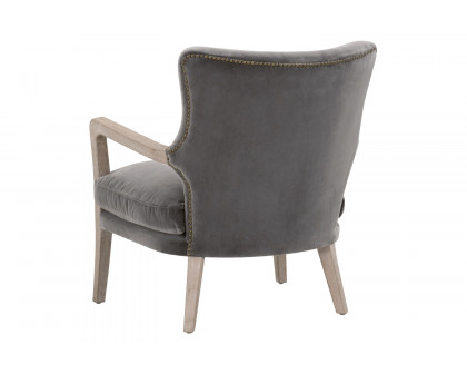 Essentials - Calvin Club Chair in Dark Dove Velvet Natural Gray