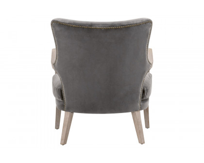 Essentials - Calvin Club Chair in Dark Dove Velvet Natural Gray