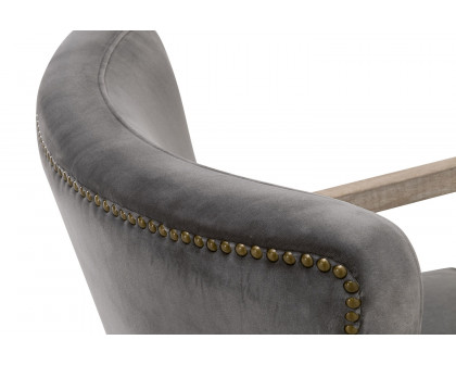 Essentials - Calvin Club Chair in Dark Dove Velvet Natural Gray