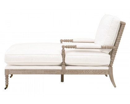 Essentials - Rouleau Chaise Lounge in LiveSmart Peyton Pearl Natural Gray Oak