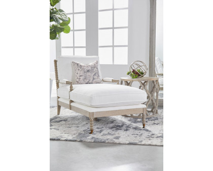 Essentials - Rouleau Chaise Lounge in LiveSmart Peyton Pearl Natural Gray Oak